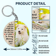 Custom Photo Forever In My Heart - Memorial Gift For Dog & Cat Lovers - Personalized Custom Circle Acrylic Keychain