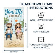 Hubby Wifey Season - Gift For Couple, Summer Vibe - Personalized Custom Beach Towel
