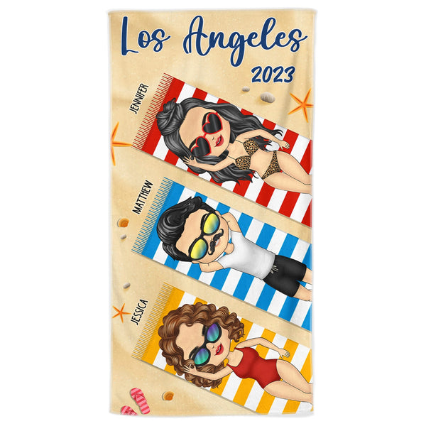 Girls Trip - Gift For Besties - Personalized Beach Towel