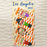 Girls Trip - Gift For Besties - Personalized Beach Towel