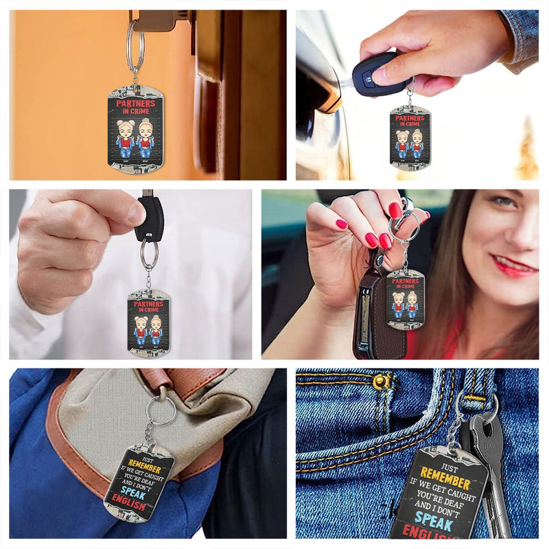I Don't Speak English - Gift For Besties, Sisters - Personalized Aluminum Keychain