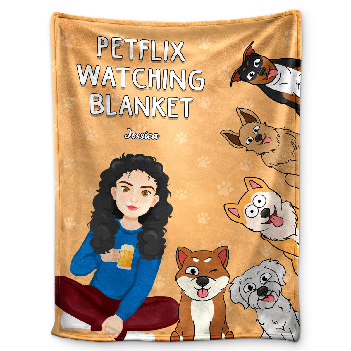 Reserved For Me And My Dogs - Gift For Dog Lovers - Personalized Fleece Blanket