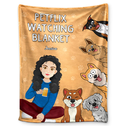 Reserved For Me And My Dogs - Gift For Dog Lovers - Personalized Fleece Blanket