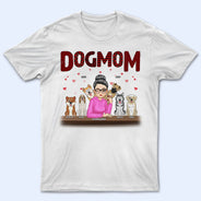 Dog Mom Red Pattern - Gift For Dog Lovers - Personalized Sweatshirt