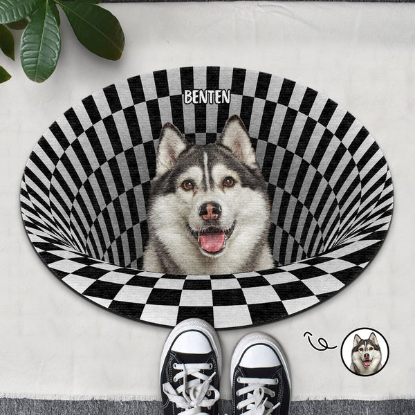 Custom Photo Dog Cat 3D Vision - Gift For Pet Lovers - Personalized Custom Shaped Doormat