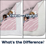 Custom Photo Cat Dog Cuddling Blanket - Gift For Pet Lovers - Personalized Fleece Blanket
