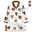 Custom Photo Funny Dog Face - Gift For Dog Lovers - Personalized Long Pajamas Set