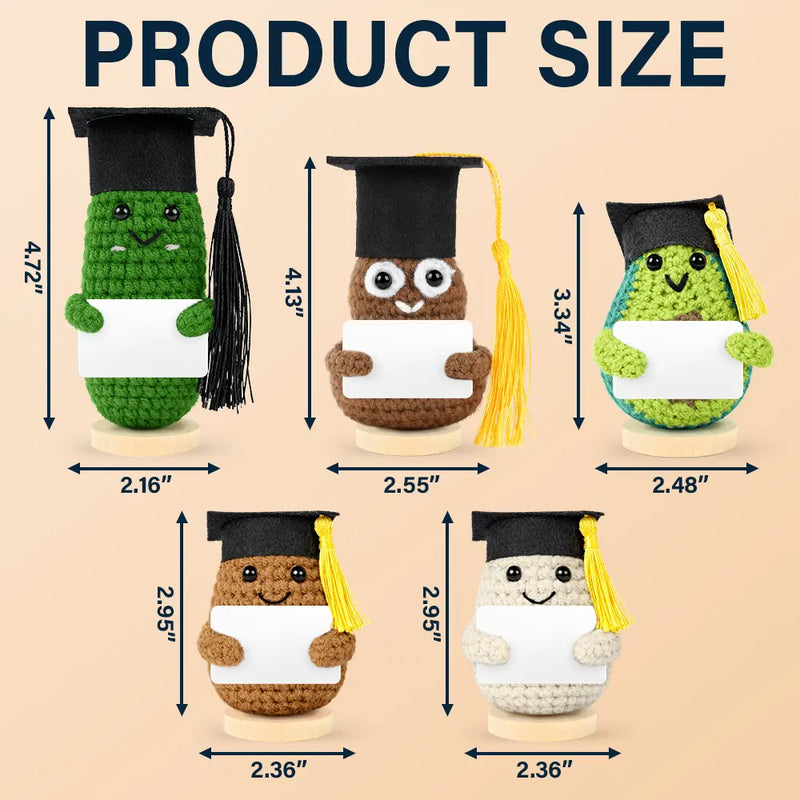 Graduation,Gift For Women,Gift For Men,Gift For Daughter,Gift For Son,Gift For Bestie,Happy,Funny - She Believed She Could So She Did - Personalized Doll Crochet With Custom Card