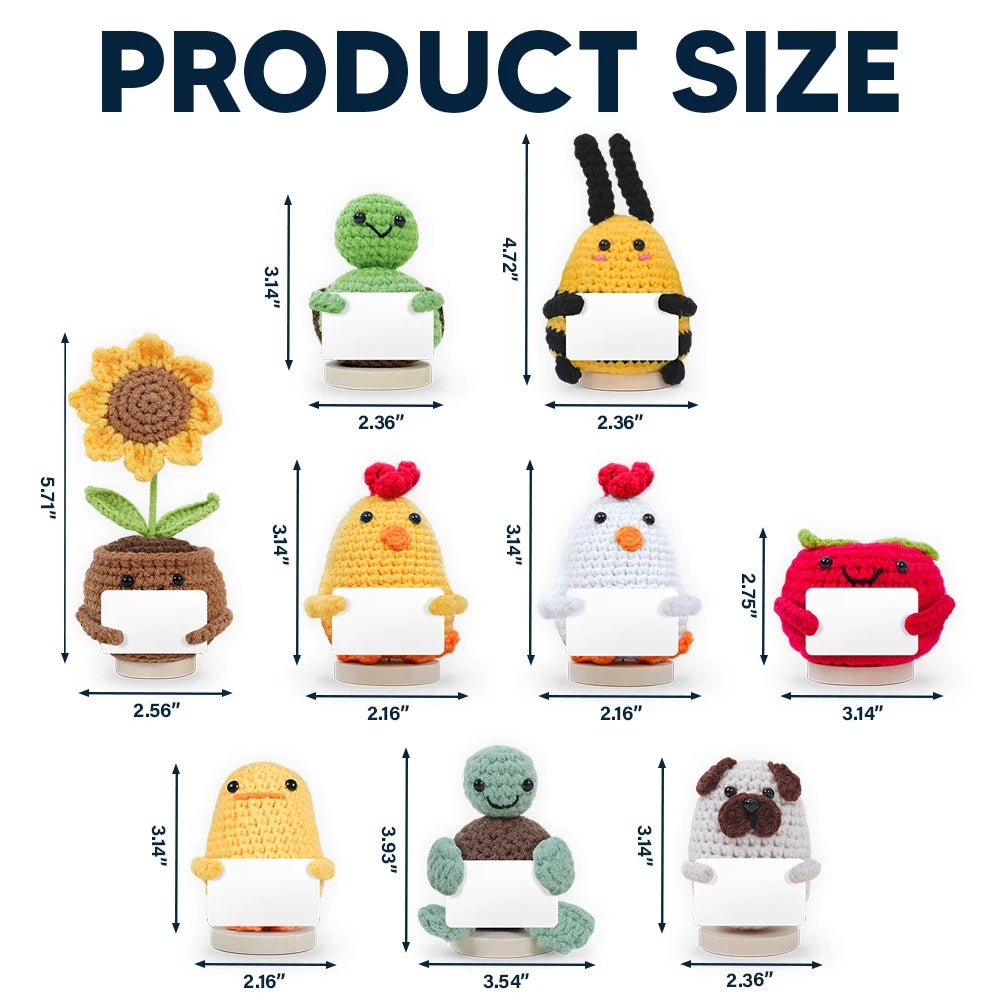Custom Photo Thank You For Helping Me Grow - Personalized Doll Crochet With Custom Card