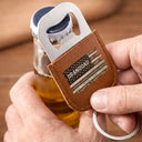Gift For Father,Gift For Grandpa,Gift For Men,Happy,Retirement,Independence Day,America 250th - Stars And Stripes Dad Papa Grandfather - Personalized Leather Bottle Opener Keychain