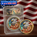 America 250th,Independence Day,Gift For Yourself,Proud,Custom Text - Stars And Stripes 4th of July America 250th Anniversary - Personalized Commemorative Keepsake Coin