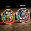America 250th,Independence Day,Gift For Yourself,Proud,Custom Text - Stars And Stripes 4th of July America 250th Anniversary - Personalized Commemorative Keepsake Coin