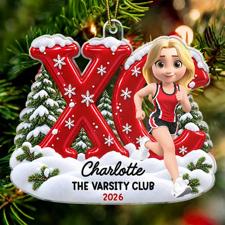 Christmas Gift For Runner Boy Girl - Personalized Cross Country Acrylic Ornament