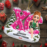 Christmas,Happy,Top Market,Vector - Christmas Gift For Runner Boy Girl - Personalized Cross Country Acrylic Ornament