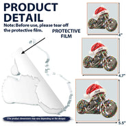 Christmas,Gift For Men,Gift For Yourself,Gifts For Him,Happy,Icon,Motorcycle - Christmas Gift For Car Motorcycle Lovers - Personalized Santa Hat Acrylic Ornament
