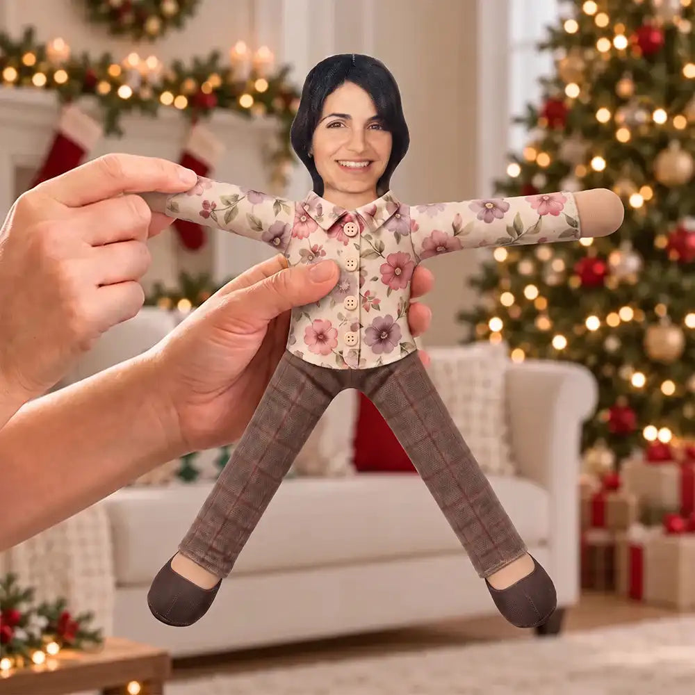 Art Design,Christmas,Custom Photo,Gift For Bestie,Humorous,Old Besties,Photo - Old Bestie Poseable Body Doll,Top Market - Gag Gift For Best Friends - Personalized Custom Photo Poseable Plush Doll