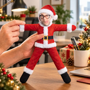 Art Design,Christmas,Custom Photo,Gift For Colleagues,Humorous,Photo - Christmas Adult Poseable Body Doll - Funny Gift For Colleagues, Friends - Personalized Custom Photo Christmas Costume Santa Gingerbread Elf Poseable Plush Doll