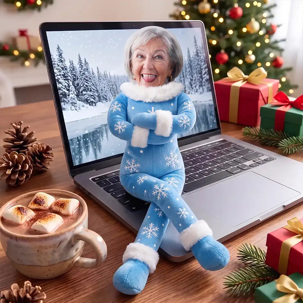 Art Design,Christmas,Custom Photo,Gift For Colleagues,Humorous,Photo - Christmas Adult Poseable Body Doll - Funny Gift For Colleagues, Friends - Personalized Custom Photo Christmas Costume Santa Gingerbread Elf Poseable Plush Doll