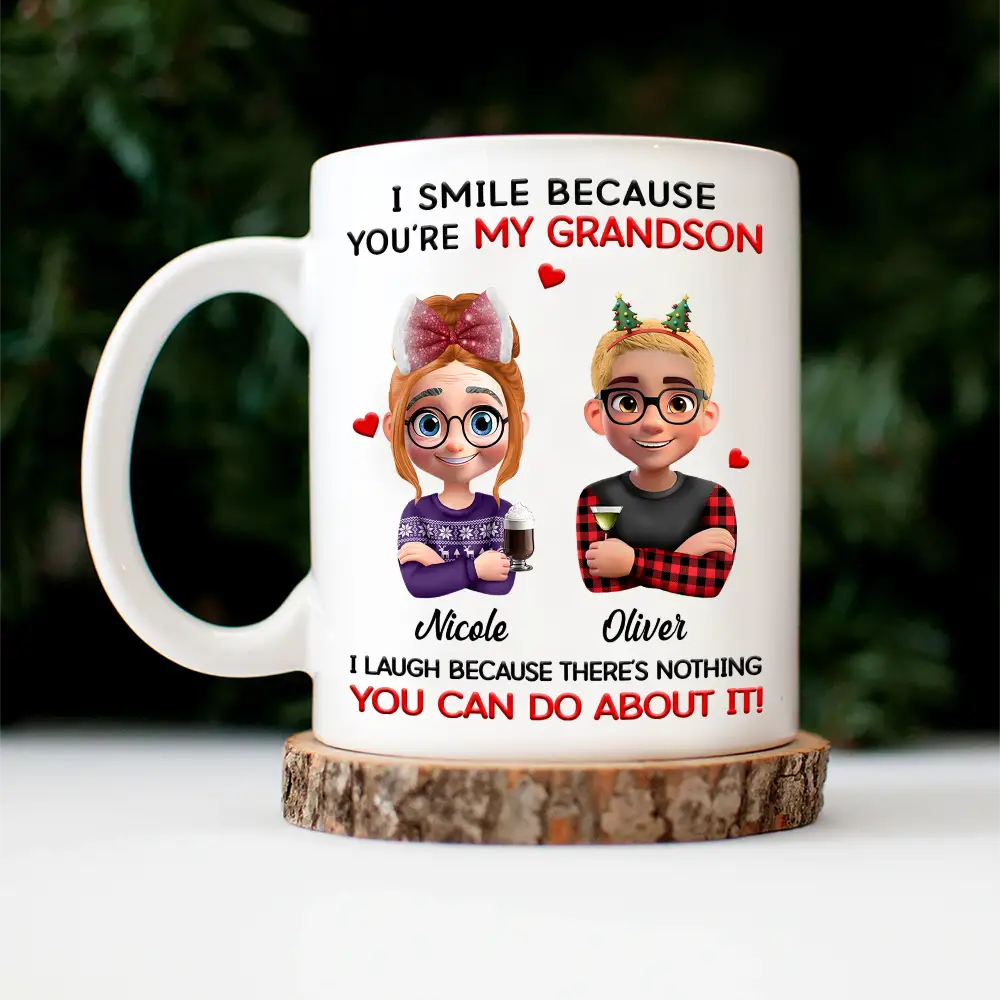 Gift For Daughter, Gift For Son, Funny - Dad Daughter I Laugh Because There’s Nothing You Can Do About It - Personalized Mug