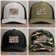 Gift For Father,Dad - Children,Gift For Grandpa,Special Font,Adorable - Dad Grandpa Est - Personalized Leather Patch Hat