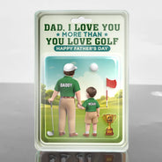 Happy,Sport Dad,Golf,Gift For Father,Gift For Men - Dad I Love You More Than You Love Golf - Personalized Custom Shaped Acrylic Plaque