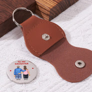 Dad - Daughters (Adult),Dad - Daughters (Young),Dad - Sons,Gift For Women,Gift For Men,Love,Top Market - Dad Son Daughter Never Forget How Much I Love You - Personalized Leather Pocket Hug