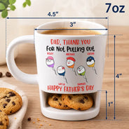 Gift For Father,Gift For Grandpa,Non-Eng,Icon,Humorous - Dad Thank You For Not Pulling Out Funny Swimming Champion - Personalized Cookie Mug