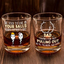 Gift For Father - Dad Thanks For Not Pulling Out Funny Kids - Personalized Whiskey Glass