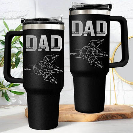 Dad The Man The Myth The Legend - Personalized Engraved 40oz Tumbler