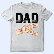Gift For Father - Dad The Man The Myth The Legend Fist Bump - Personalized T Shirt