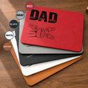 Gift For Father,Top Market,Non-Eng,Icon,Confident - Dad The Man The Myth The Legend Hand Punch - Personalized Leather Charging Mat