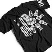 Gift For Father,Independence Day,America 250th,Dad - Children,Happy,Icon - Dad The Man The Myth The Legend Stars & Stripes - Personalized T Shirt