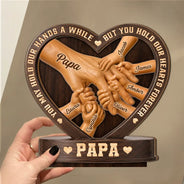 Independence Day,Gift For Father,Gift For Grandpa,Top Market,Vector,Sentimental - Dad We Will Always Reach For You - Personalized Custom Shaped Wooden Plaque