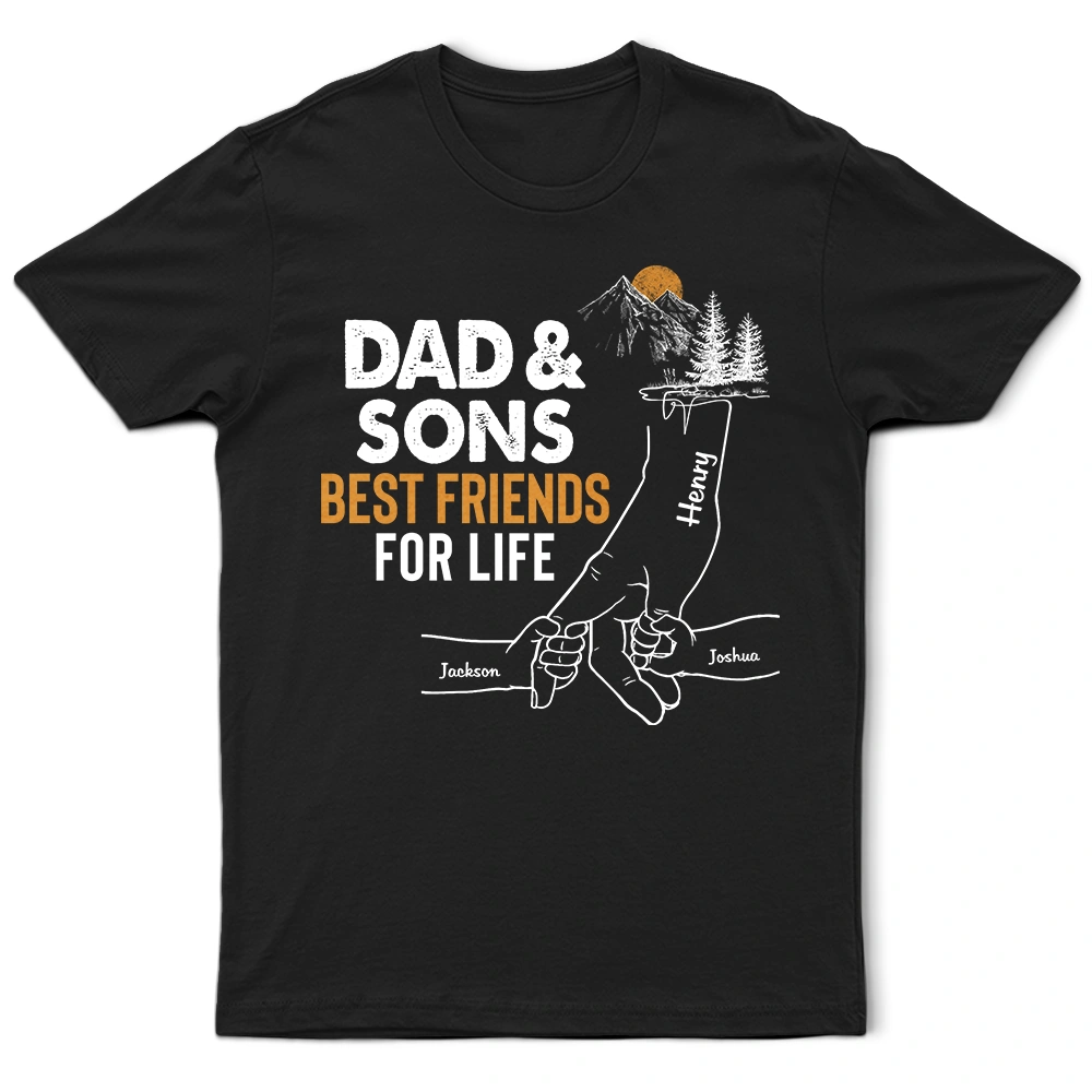 Dad And Daughter Best Friends For Life - Birthday, Loving Gift For Daddy, Father, Grandpa, Grandfather - Personalized Custom T Shirt