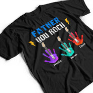 Happy,Gift For Husband,Gift For Grandpa,Gift For Father,Grandpa's Hobby,Dad's Hobby,Guitar - Daddy Grandpa You Rock - Personalized T Shirt