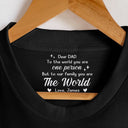 Gift For Father,Gift For Mother,Gift For Women,Gift For Men,Gift For Grandma,Gift For Grandpa - Daddy Mommy You Are The World - Personalized T Shirt