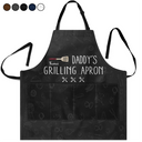 Gift For Father, Grilling, Proud, Icon - Daddy's Grilling Apron - Personalized Apron