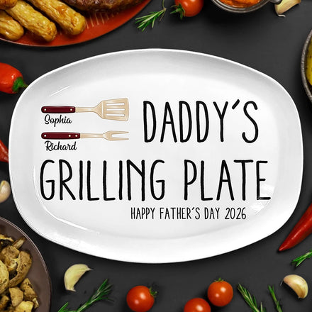 Daddy's Grilling Plate - Personalized Plate