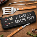 Gift For Father,Grilling,Proud,Icon - Daddy's Grilling Tools - Personalized BBQ Tool Set With Storage Bag