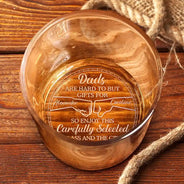 Funny, Gift For Father, Dad - Children, Gift For Grandpa - Dads Are Hard To Buy Gifts For - Personalized Engraved Whiskey Glass