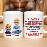 Gift For Father,Funny,Top Market,Vector - Dads Are Hard to Buy Gifts For 3D Effect - Personalized Mug