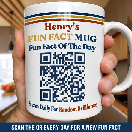 Daily Fun Facts QR Code - Personalized Mug