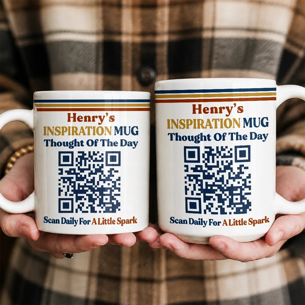 Gift For Yourself, Inspirational, QR Code - Daily Inspiration - Daily Inspiration QR Code - Personalized Mug
