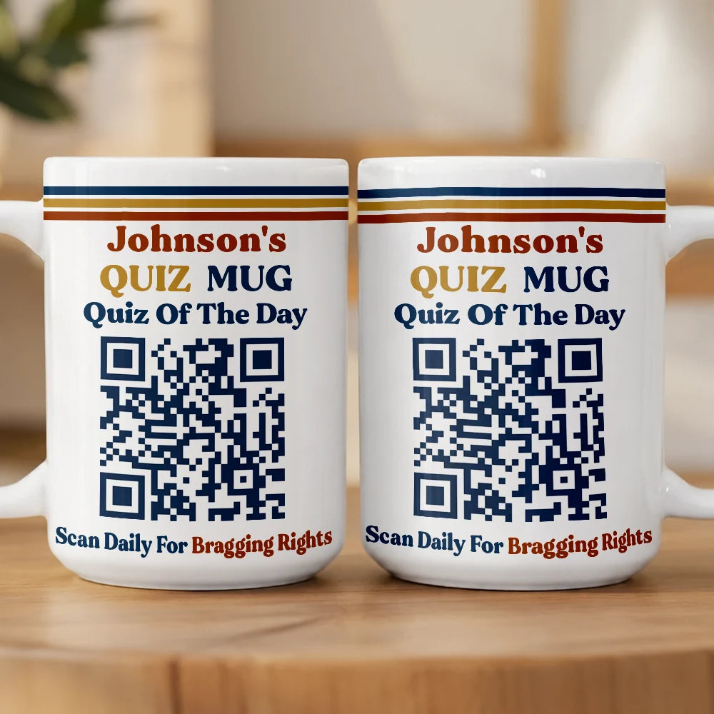 Gift For Yourself, Inspirational, QR Code - Daily Quiz - Daily Quiz Interactive QR Code - Personalized Mug