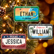 Top Market,Gifts For Her,Gift For Mother,Mom - Children,Icon,Happy - US State Car Plates Christmas Gift For New Driver - Personalized Custom Shaped Acrylic Ornament