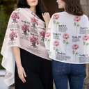 Gift For Women,Gift For Mother,Gift For Grandma,Happy - Watercolor Birth Flower Bible Verses For Woman - Personalized Lightweight Soft Shawl