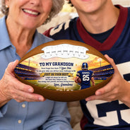 Football,Gift For Grandma,Gifts For Her,Grandma - Grandson,Icon,Sentimental,Top Market - Football Birthday Gift For Grandson - Personalized I Believe In You Leather Football