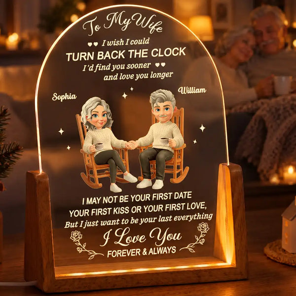 Anniversary, Christmas, Gift For Couples, Gift For Wife, Gifts For Her, Romantic, Vector - Anniversary Gift For Couples - Personalized To My Wife Night Light