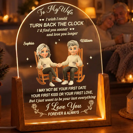 Anniversary Gift For Couples - Personalized To My Wife Night Light