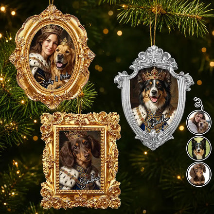 Gift For Pet Lovers - Personalized Custom Photo Royal Portrait Ornate Frame